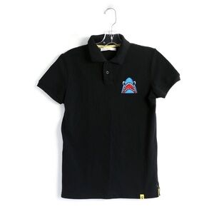 Pancoat Japanese designer brand men’s black polo shirt short sleeve top shark S